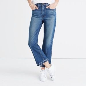 Madewell retro crop bootcut in Callaghan wash
